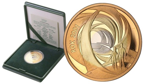 Złota moneta 200 zł - III RP 200 złotych 2001 Rok 2001