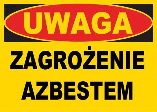 ZI-13 ZNAK TABLICA ostrzegawcza zagrożenie azbest