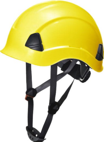Kask hełm roboczy LOKI wysokościowy 4-pkt - żółty