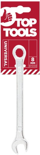Klucz płasko-oczkowy 8 mm stalowy TOP TOOLS 35D308 Długość produktu 108 mm