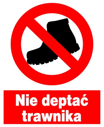 ZZO-26 ZNAK TABLICZKA BHP Nie deptać trawnika