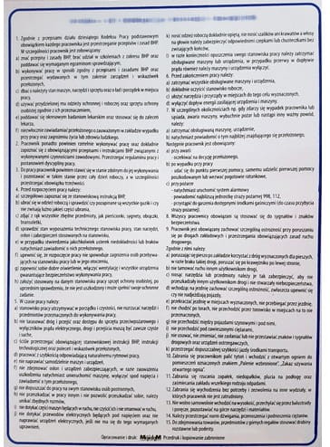 Instrukcja BHP przy obsłudze drukarki  - 350X250  płyta PCV tabliczka