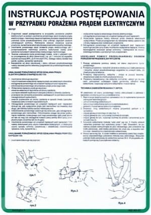 Instrukcja BHP postępowania w przypadku porażenia prądem elektrycznym 25X35