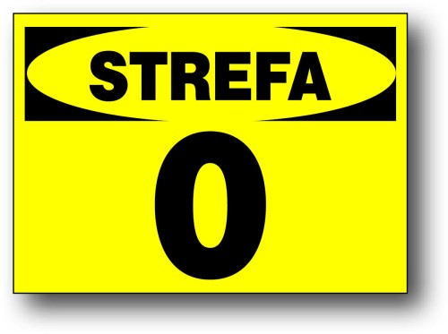 0 STREFA ZAGROŻENIA WYBUCHEM  tablica 250x350 ostrzegawcza informacyjna PCV