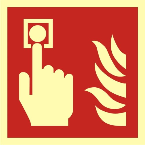 ZP-05 ISO ZNAK PPOŻ. BHP 15X15 - ALARM POŻAROWY