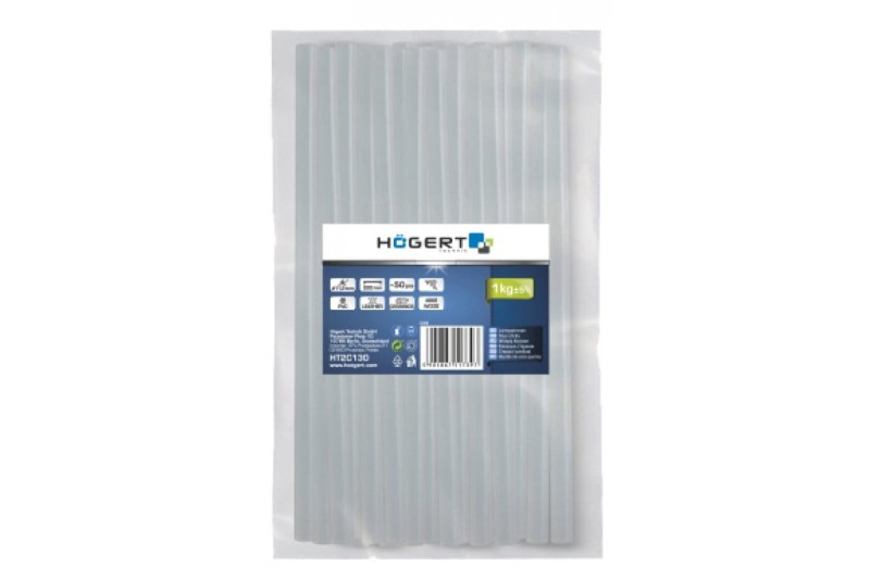 Zdjęcie wkładów klejowych HT2C131 11.2mm 1kg kleju termotopliwego do pistoletu klejowego. Transparentny klej zapewnia uniwersalne zastosowanie.