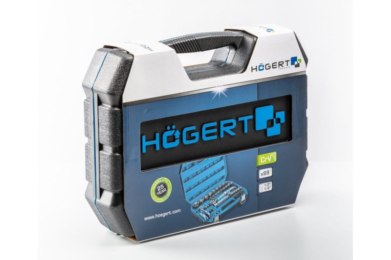 Zestaw Narzędzi Högert Technik 89 Nasadki, Grzechotki, Klucze, Bity