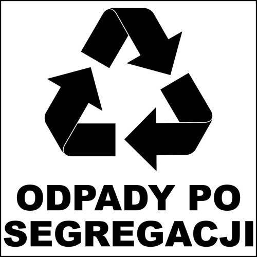 ZMIESZANE - 250x250 Naklejka kosz znak segregacja odpadów samoprzylepna