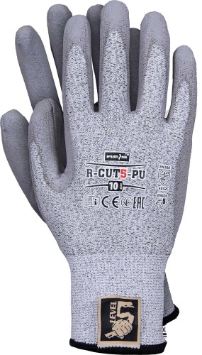 R-CUT5-PU  Rękawice antyprzecięciowe HDPE XL 10