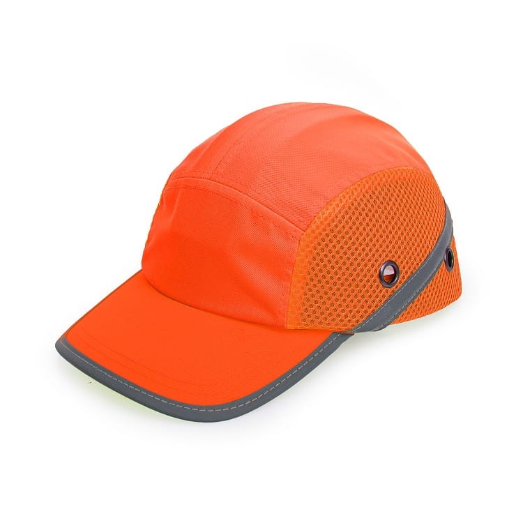 Czapka ochronna bumpcap z siatką pomarańczowa HVP ProCera – maksymalna ochrona i wygoda w jednym. Idealna do przemysłu, warsztatów i taśm montażowych.