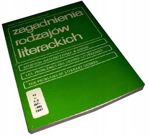 ZAGADNIENIA RODZAJOW LITERACKICH -TOM 44 - KSIĄŻKA