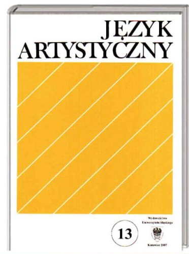 JEZYK ARTYSTYCZNY - WYMIAR DYSKURSU ARTYSTYCZNEGO