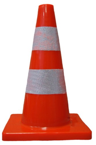 Pachołek  30 cm Ostrzegawczy taśmy odblaskowe DROGOWY ROAD otwór na tyczkę