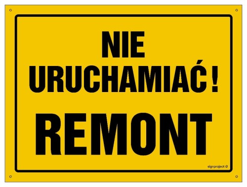 OA078 Nie uruchamiać! Remont
