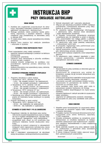 Instrukcja BHP przy obsłudze autoklawu 