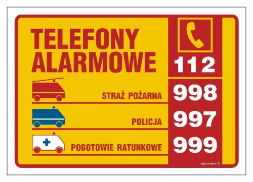 DA003 Telefony alarmowe