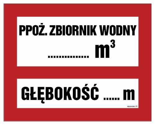 BC117 Ppoż.zbiornik wody ... m3 głębokość zbiornika ... m