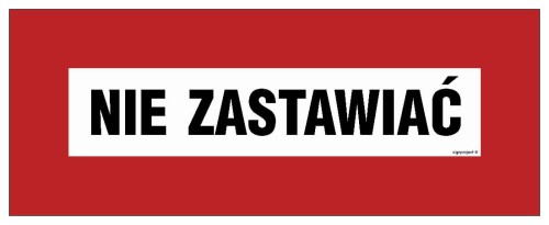 BC124 Nie zastawiać