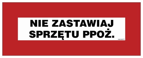 BC115 Nie zastawiaj sprzętu przeciwpożarowego