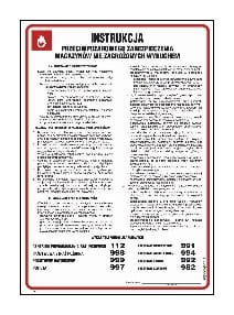 DB011 Instrukcja przeciwpożarowego zabezpieczenia magazynów nie zagrożonych wybuchem