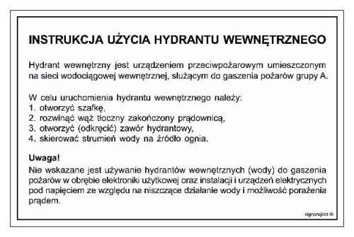 DB029 Instrukcja użycia hydrantu wewnętrznego