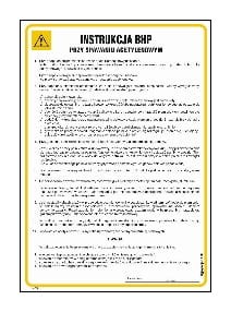 IAC18 Instrukcja BHP przy spawaniu acetylenowym