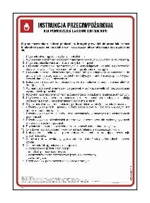 DB013 Instrukcja przeciwpożarowa dla lakierni (malarni)
