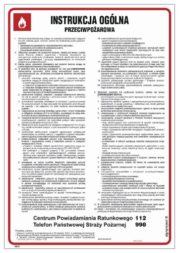 DB001 Instrukcja ogólna przeciwpożarowa