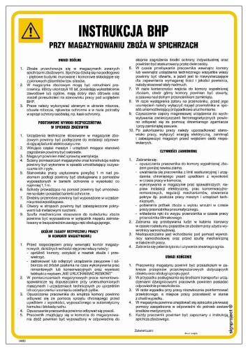 IAI03 Instrukcja BHP przy magazynowaniu zboża w spichrzach