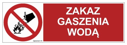 GC089 Zakaz gaszenia wodą