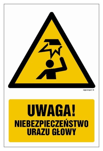 GF017 Uwaga - niebezpieczeństwo urazu głowy