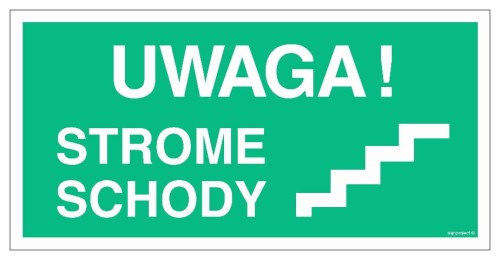 AC024 Uwaga! Strome schody prawostronne