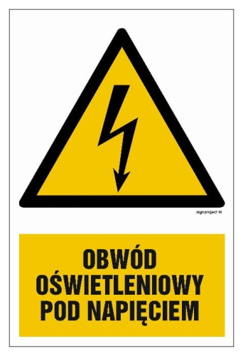 HA009 Obwód oświetleniowy pod napięciem 