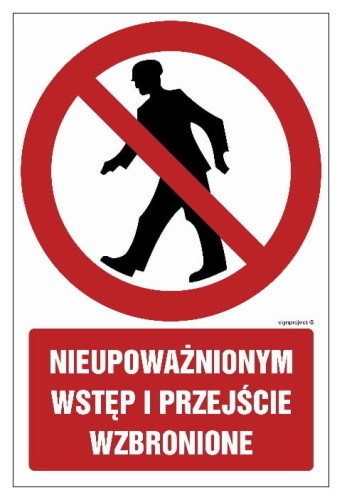 Nieupoważnionym wstęp  i przejście wzbronione
