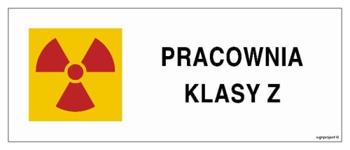 KA010 Znak ostrzegawczy do oznakowania pracowni z zamkniętymi źródłami promieniotwórczymi