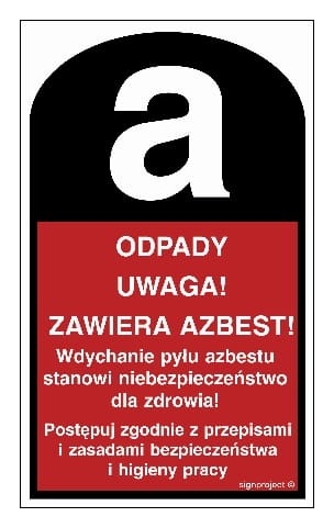 LC004 Uwaga! Zawiera azbest 