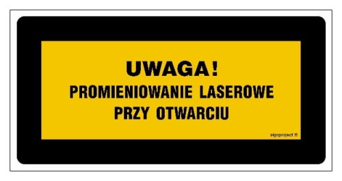 KB005 Uwaga! Promieniowanie laserowe przy otwarciu Nie spoglądać w wiązkę