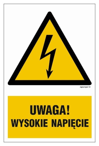Uwaga wysokie napięcie