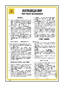 IAF31 Instrukcja BHP przy pracach na drabinach