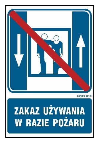 RB500 Zakaz używania dźwigu osobowego w czasie pożaru