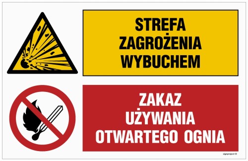OI036 Strefa zagrożenia wybuchem, Zakaz używania otwartego ognia