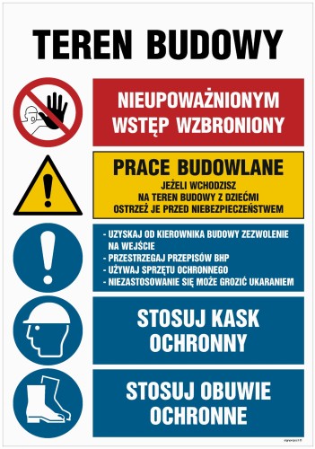 OI007 Teren budowy, Nieupoważnionym wstęp wzbroniony, Prace budowlane, Jeżeli wchodzisz na teren budowy z