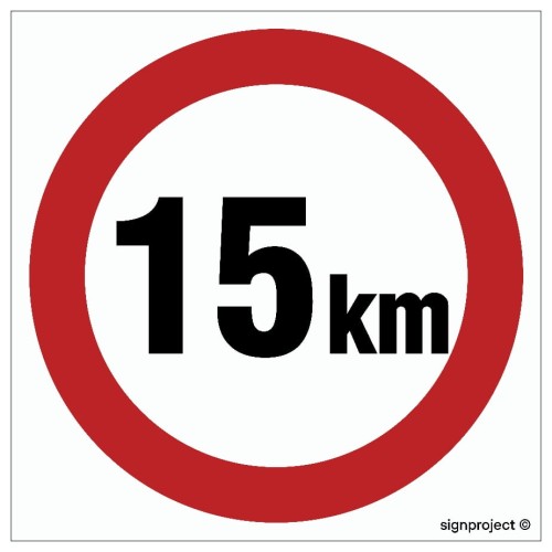 SA035 Ograniczenie prędkości 15 km