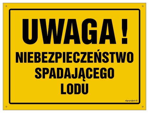 OA080 Uwaga! Niebezpieczeństwo spadającego lodu