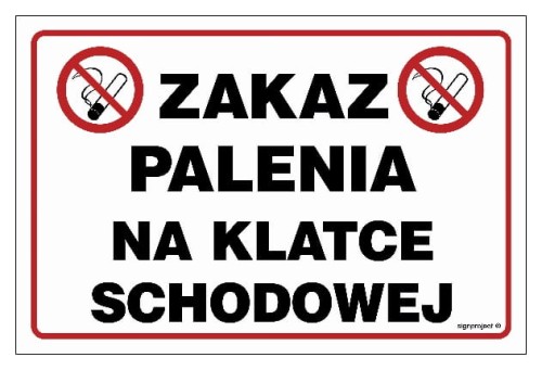 NC108 Zakaz palenia na klatce schodowej