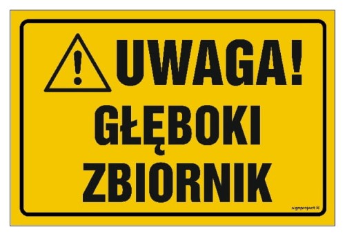 NC082 Uwaga głęboki zbiornik