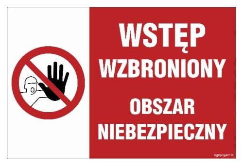 NC083 Wstęp wzbroniony obszar niebezpieczny