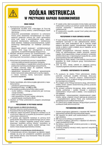 IAA29 Ogólna instrukcja w przypadku napadu rabunkowego