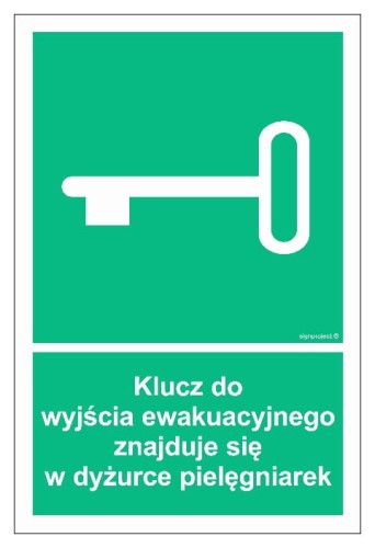 AC066 Klucz do wyjścia ewakuacyjnego znajduje się w dyżurce pielęgniarek