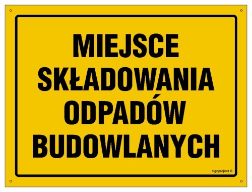 OA210 Miejsce składowania odpadów budowlanych